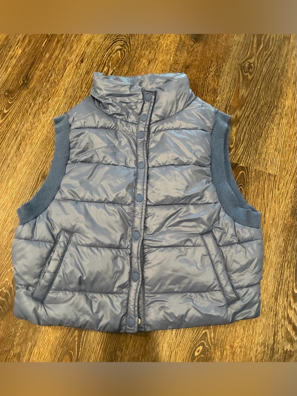aerie women’s Quilted Puffer Vest in Light Blue